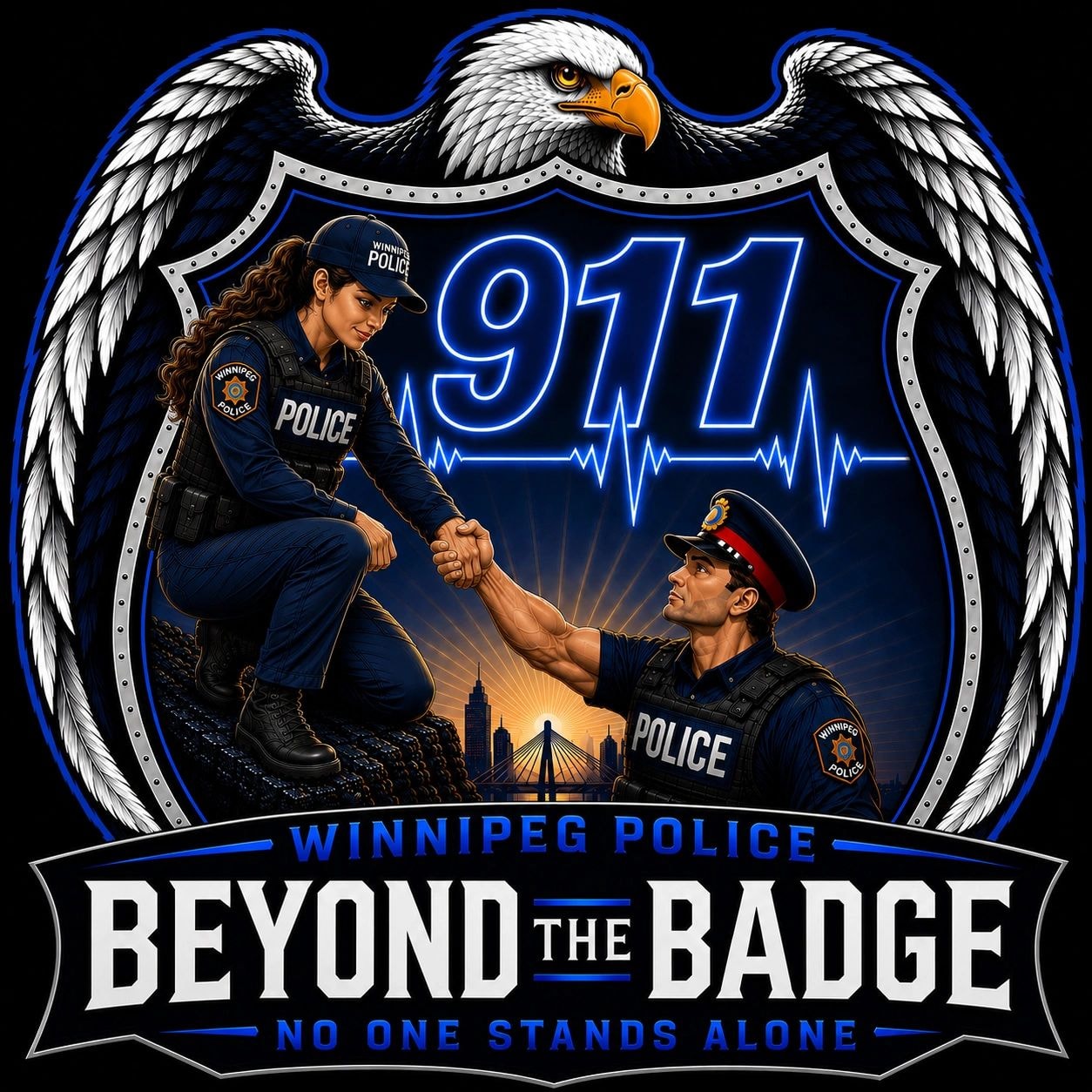 Winnipeg Police Beyond the Badge commemorative graphic